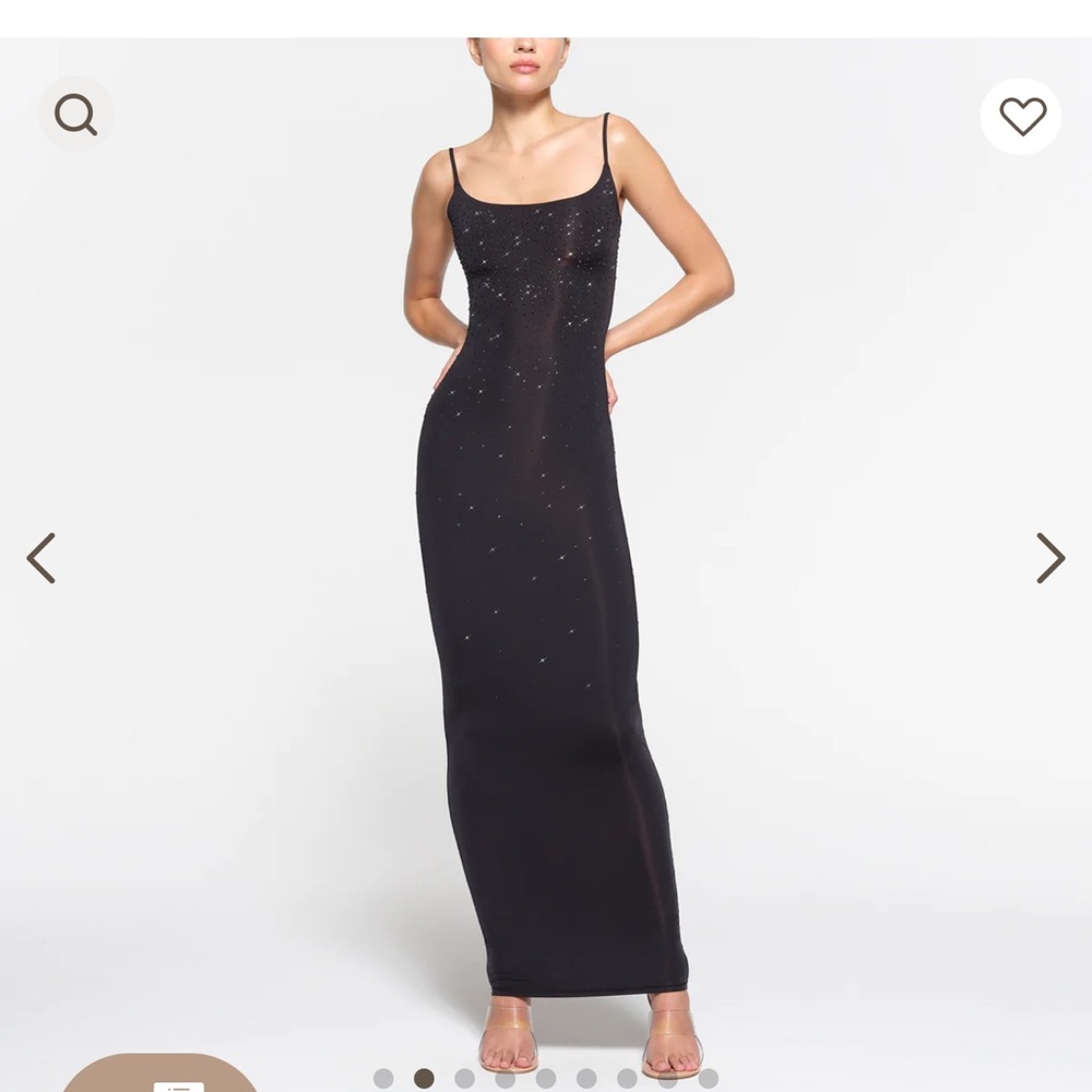 Limited edition SOLD OUT SKIMS X Swarovski Jelly sheer cami long dress